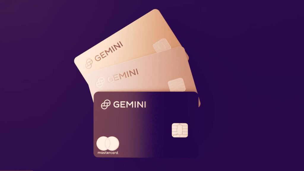 Gemini tarjeta de criptomonedas